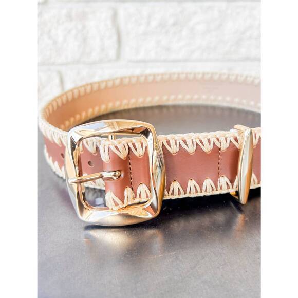 NEW ZIMMERMANN women's kaia leather belt in tan - Picture 3 of 4